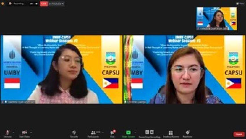 PBI UMBY dan Capiz Sate University Filipina, Gelar Webinar Pendekatan Pembelajaran di era Pandemi